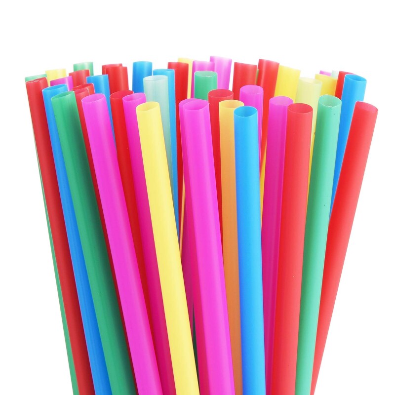 Fancy Plastic Straw, Drinking Straws Colorful, Flexible Bendy Party Straws, Colorful Disposable Extra Long Straws--0
