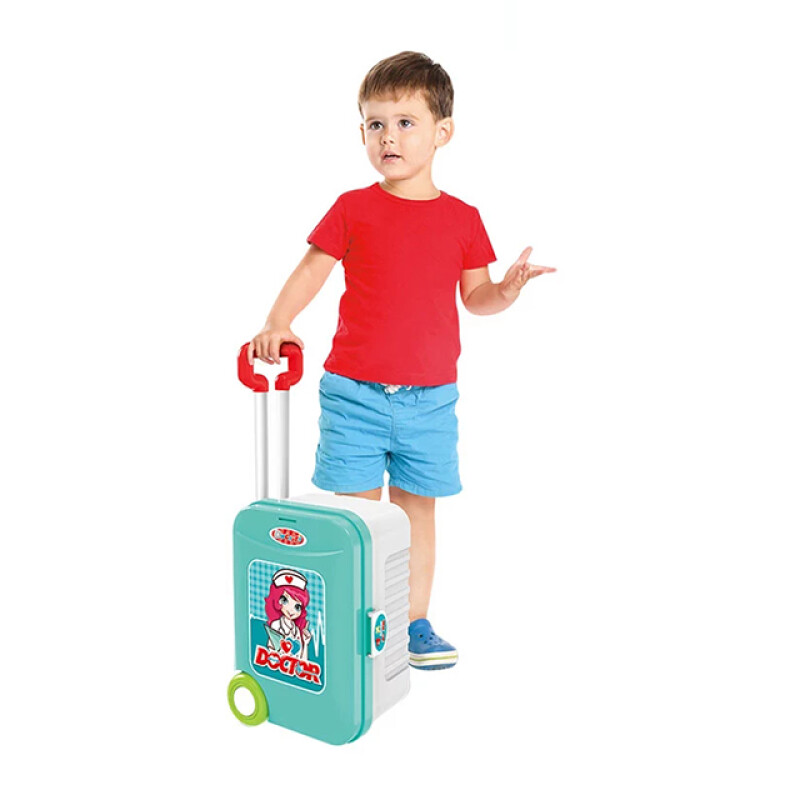 Generic 3 In 1 Portable Travel Trolley Children Role Play Doctor Luggage Play Set Toy For Girl And Boys--1