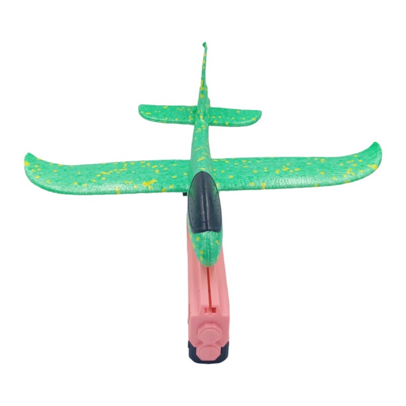 Plane Launcher, Green Collapsible Plane Launcher Toy Interaction for Boys for Outdoor Activities--2