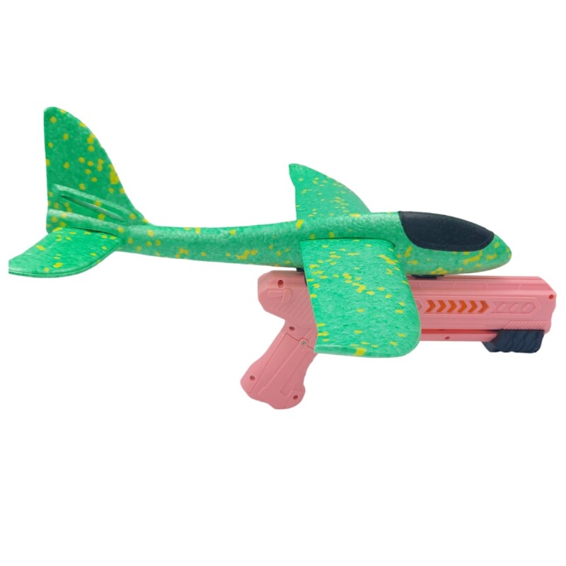 Plane Launcher, Green Collapsible Plane Launcher Toy Interaction for Boys for Outdoor Activities--0