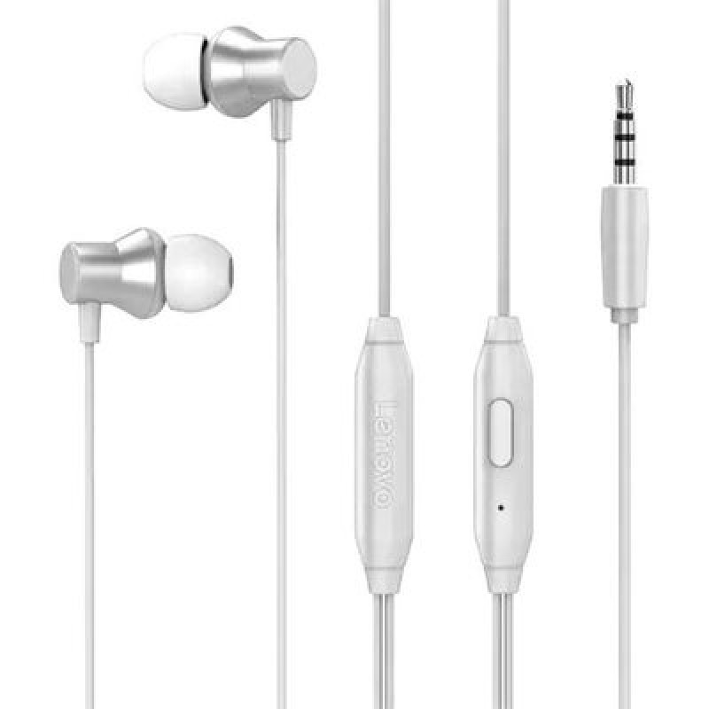 Lenovo HF130 In-Ear Headset with Mic White--0