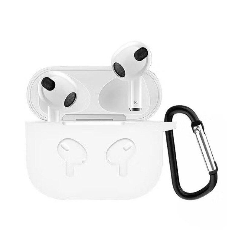 AIRPOD 3 CASE Silicone Case Cover For Apple AirPods Pro White--1