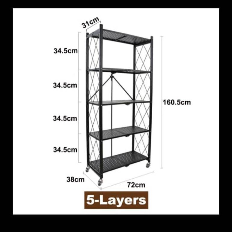 Five-layer Metal folding stand--3