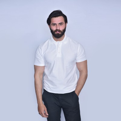 Essentials Men's Smart-Fit Half- Sleeves Polo Shirt