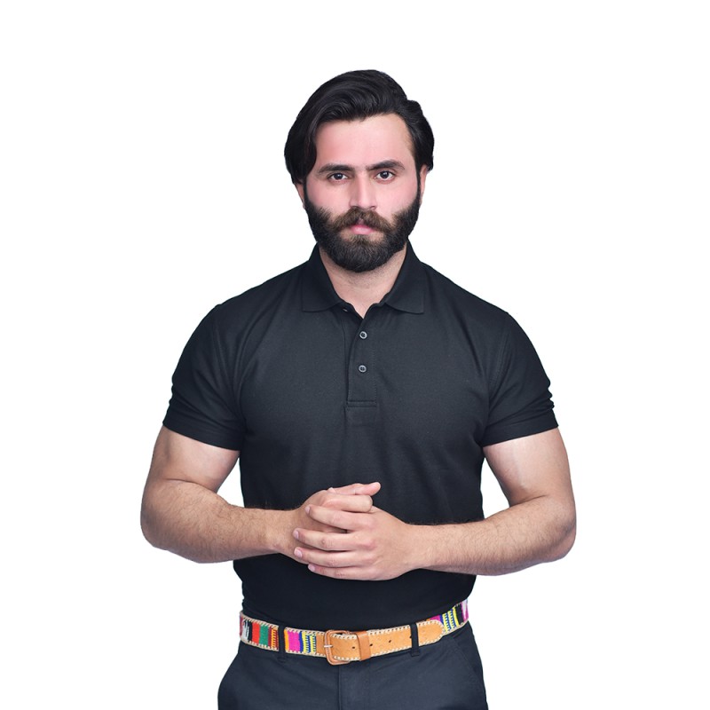 Essentials Men's Regular Fit Half Sleeves Polo Shirt--0