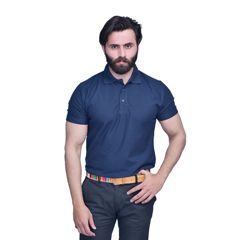 Men's Sports Fit Half Sleeves Polo Shirt--0