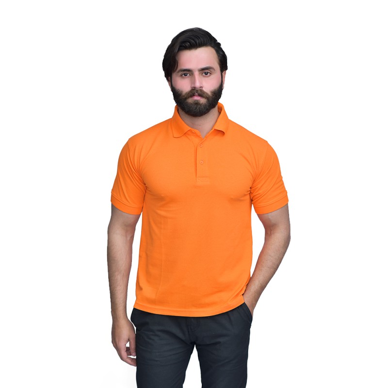 Men's Short- Sleeves Soft Wash Polo Shirt--1