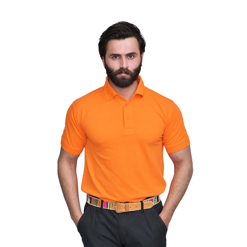 Men's Short- Sleeves Soft Wash Polo Shirt--0