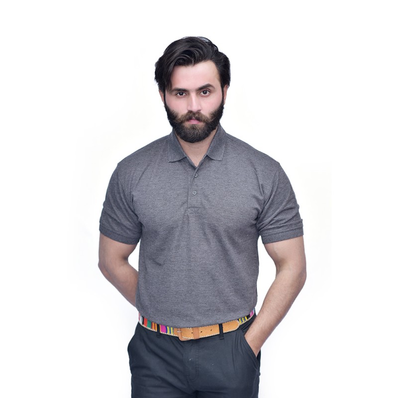 Men's Short- Sleeves Slim-Fit Polo Shirt--1