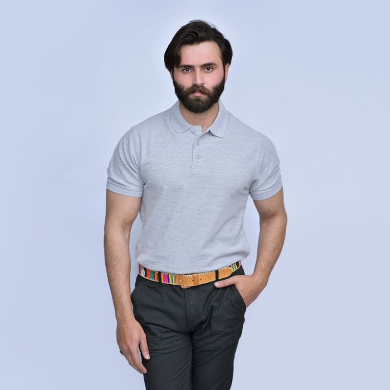 Men's Half Sleeves Pique Polo Shirt--0