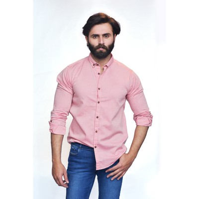 Men's Slim-fit Full-Sleeve Solid Oxford Shirt