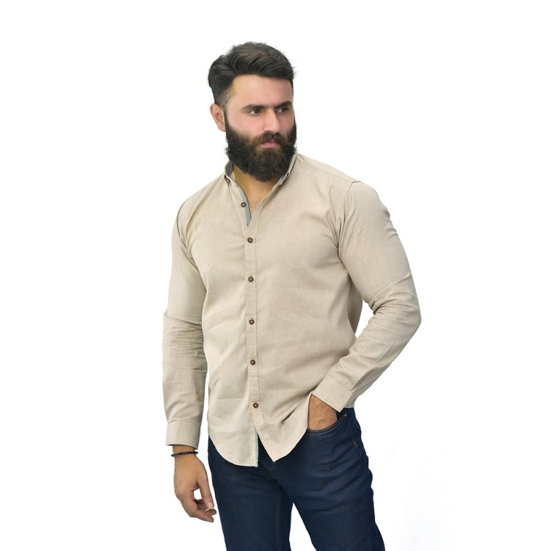 Men's Dress Shirt Regular Fit Buttondown Collar--0