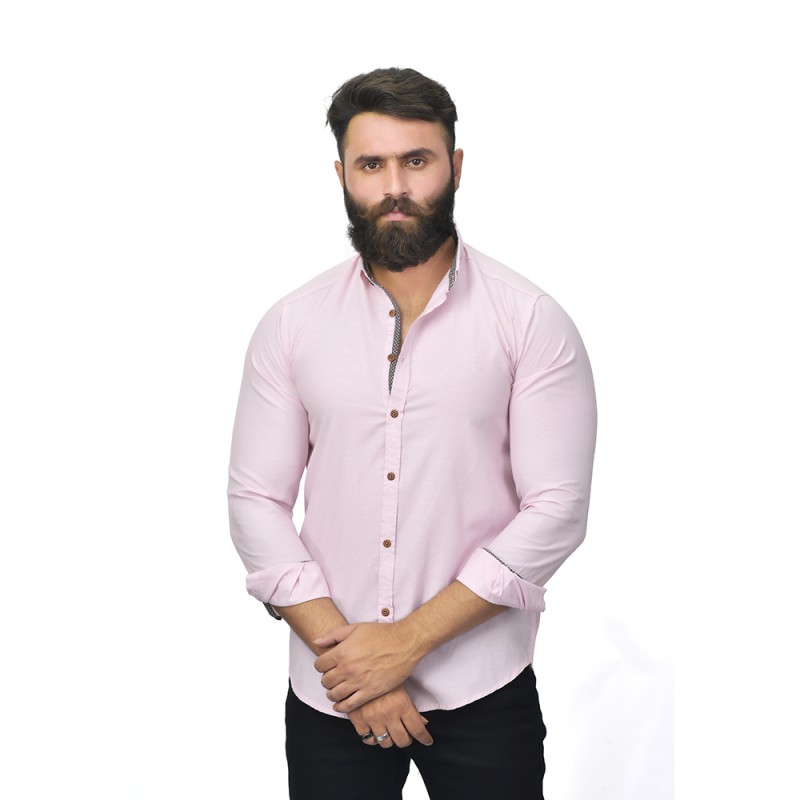 Men's fit Full-Sleeve Solid Oxford Shirt--3