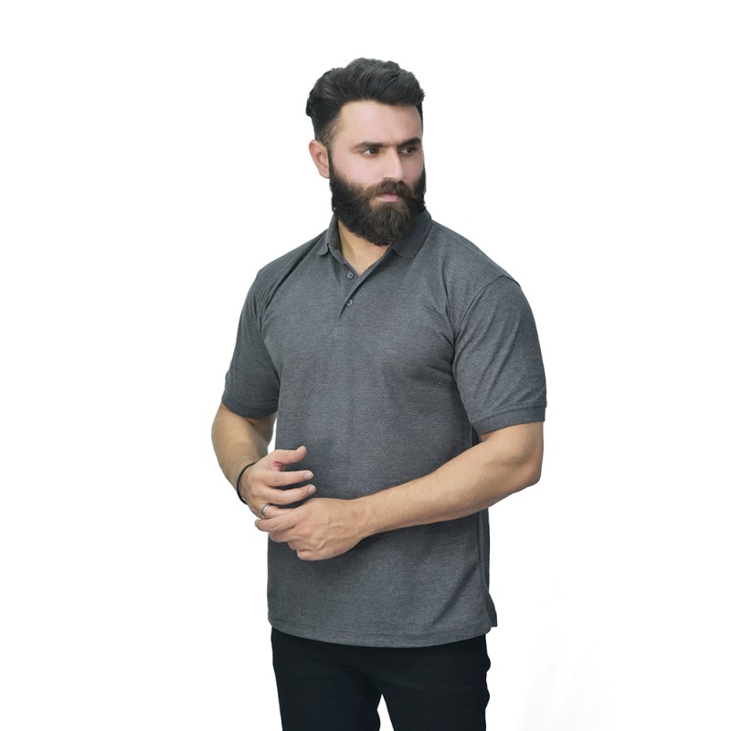 Men's Short- Sleeves Slim-Fit Polo Shirt--0