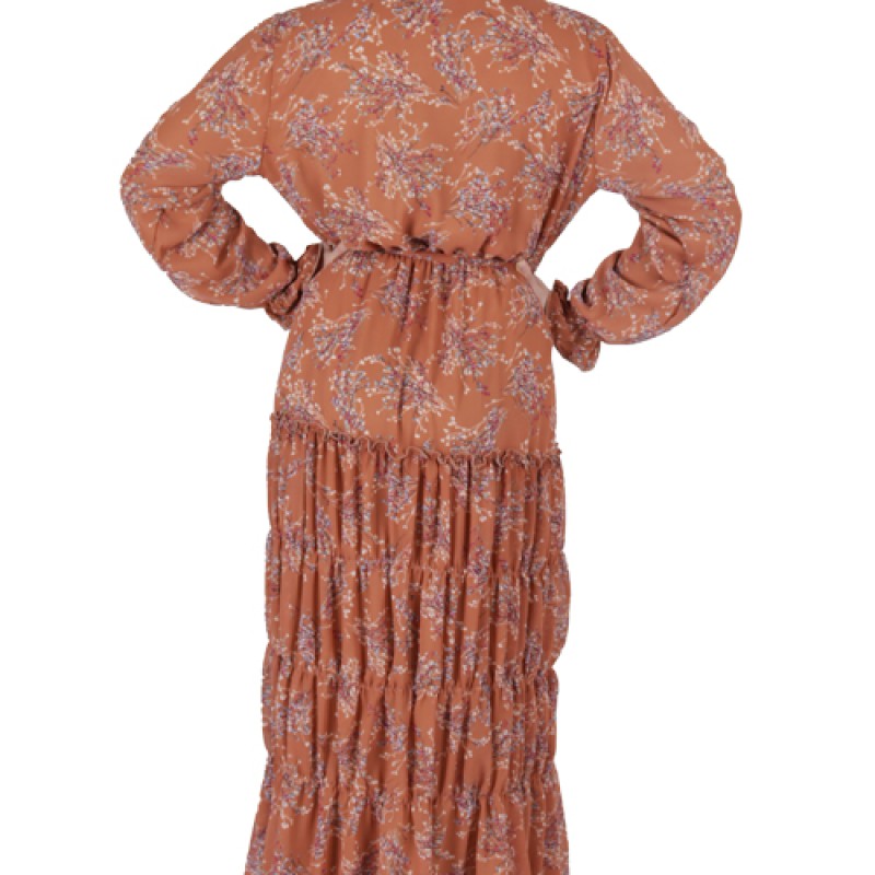 Women’s Full Sleeve Printed Maxi Dress--2