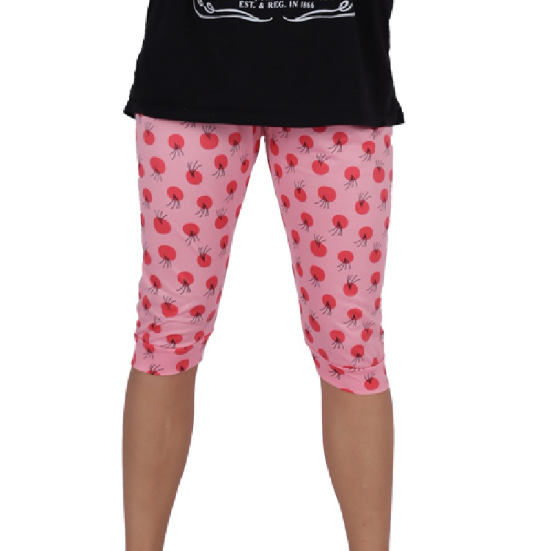 Capri For Women With Cute Print Sleepwear--0