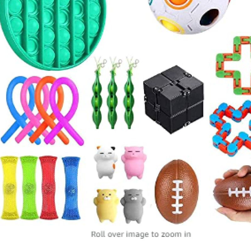 22 Pack Sensory Fidget Toys Set, Relieves Stress and Anxiety Fidget Toy, Stress Relief Hand Toys for Kids and Adults--0