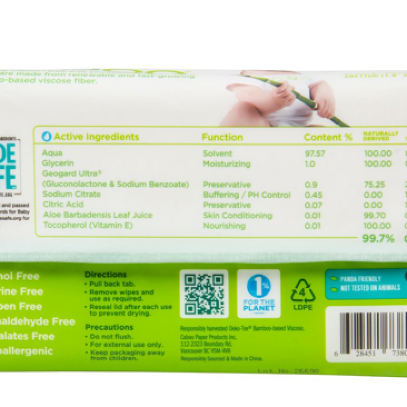 Caboo Tree Free Bamboo Baby Wipes, 72 Piece--1