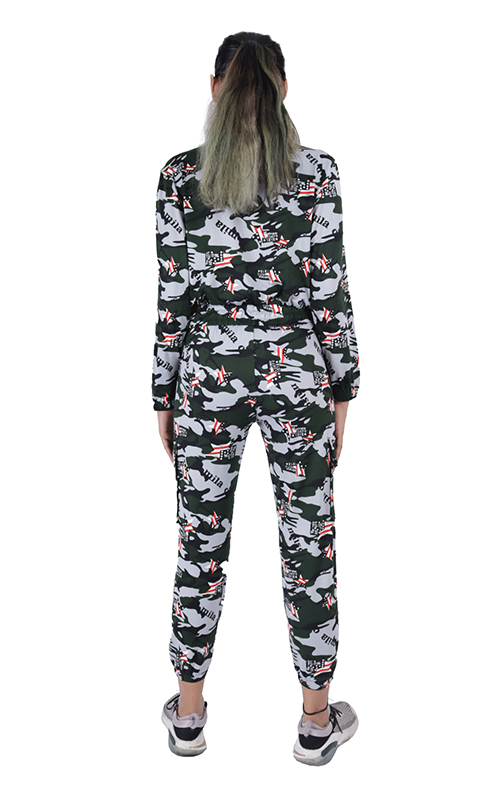 New Women's Army Camouflage Print Tracksuit
