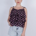 Swing Top For Girls With Strappy Layered Ruffle