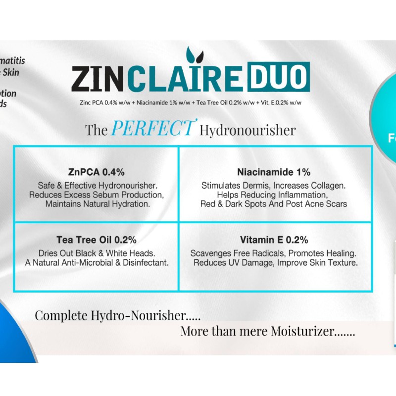 Zinclaire Control Moisturizer and acne Cream by DREAMAX--4