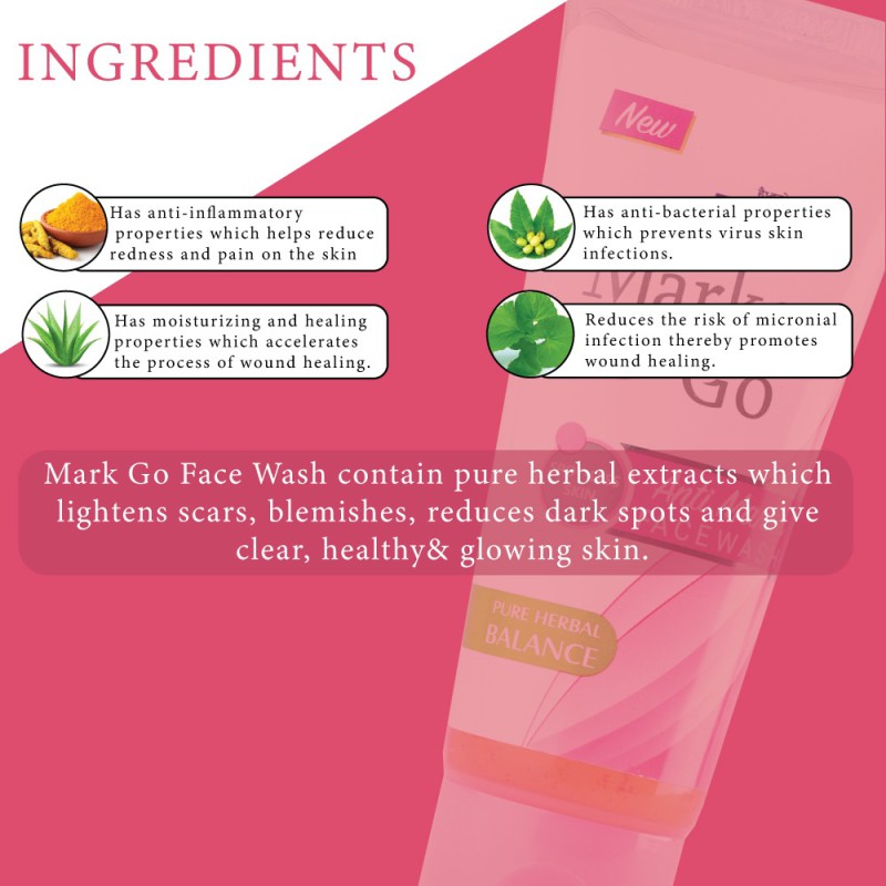 Minora Anti Marks Go Face Wash Pure Herbal Spot Less Skin--3