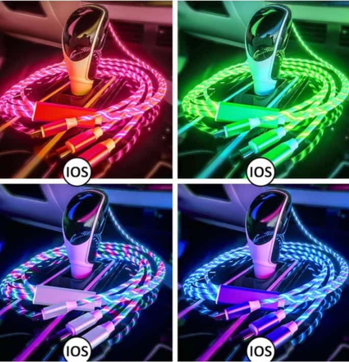 Multiple Charging Cable with Unique Colors