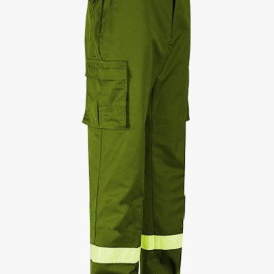 cargo trousers with radium strip in green