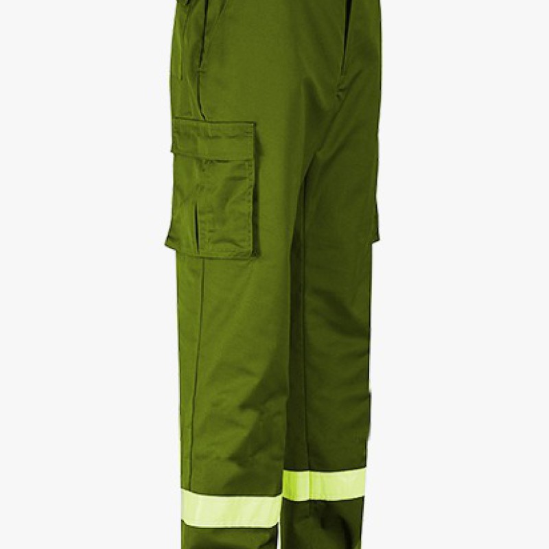 cargo trousers with radium strip in green--0