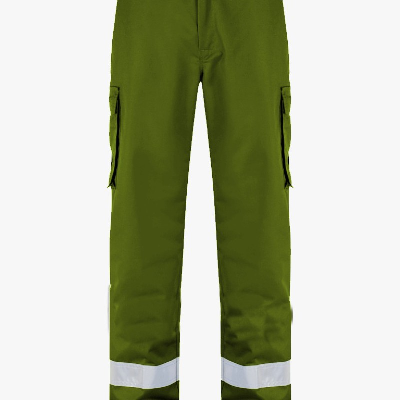 cargo trousers with radium strip in green--1