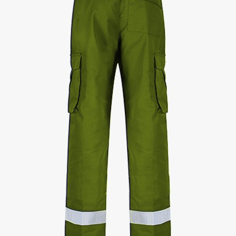 cargo trousers with radium strip in green--3